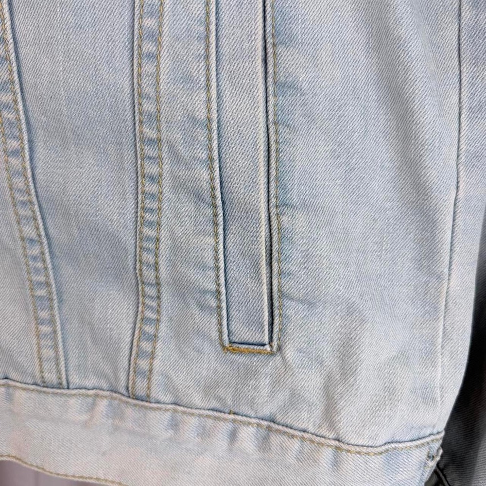 Streetwear "Nothing Really Matters" Light Wash Trucker Jacket 3XL - Picture 6 of 8